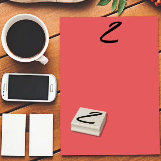 Monogram Initiaal letter Z Rubberstempel