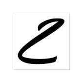Monogram Initiaal letter Z Rubberstempel (Afrduk)
