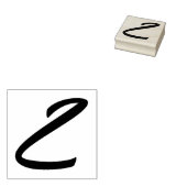 Monogram Initiaal letter Z Rubberstempel (Gestempeld)