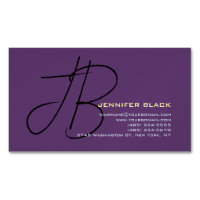 Monogram Initiaal Letters Indigo Minimalistisch Mo