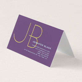 Monogram Initiaal Letters Indigo Minimalistisch Mo Visitekaartje