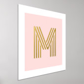 Monogram initiaal lichtdoorschijnend roze achtergr folie afdrukken (Laagn)