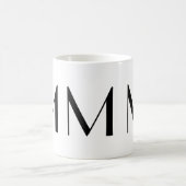 Monogram Initiaal M Black & White Modern Coffee Mo Koffiemok (Center)