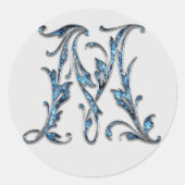 monogram initiaal M stickers (Voorkant)