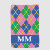 Monogram Initiaal met Preppy-stijl Golfhanddoek (Voorkant)