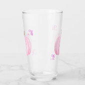 Monogram Initiaal met roze pompoen | Glas (Links)