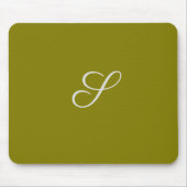 Monogram initiaal minimalistisch saliegroen muismat (Voorkant)