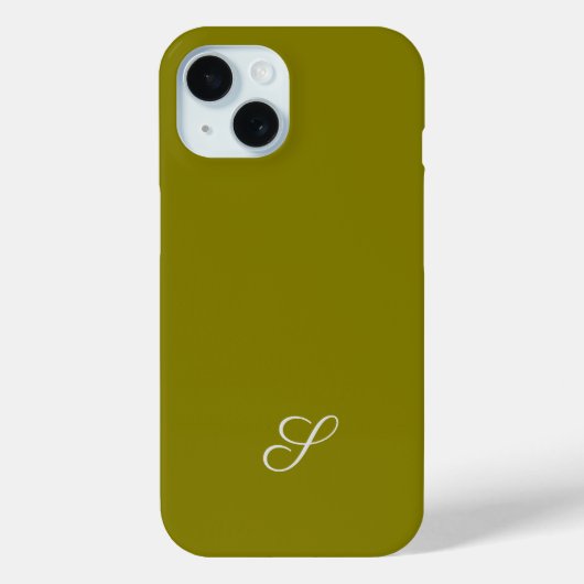 Monogram initiaal minimalistische saliegroen Case-Mate iPhone case (Achterkant)