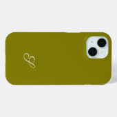 Monogram initiaal minimalistische saliegroen Case-Mate iPhone case (Achterkant (horizontaal))