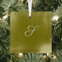 Monogram initiaal minimalistische saliegroen