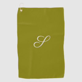Monogram initiaal minimalistische saliegroen  golfhanddoek