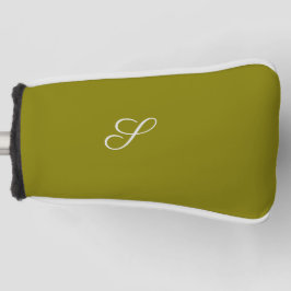 Monogram initiaal minimalistische saliegroen  golfheadcover