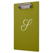 Monogram initiaal minimalistische saliegroen klembord (Links)