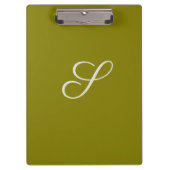 Monogram initiaal minimalistische saliegroen klembord (Voorkant)