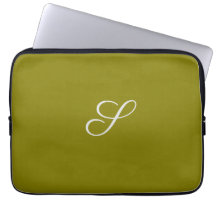 Monogram initiaal minimalistische saliegroen