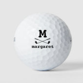 Monogram Initiaal Modern Elegant Golfballen (Voorkant)