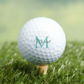 Monogram Initiaal Modern Elegant Sjabloon 3 Pack Golfballen (Insitu Shirt)
