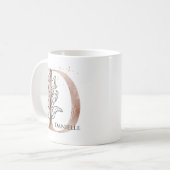 Monogram Initiaal Modern Letter D Boho gepersonali Koffiemok (Voorkant links)