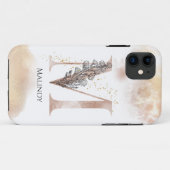 Monogram Initiaal Modern Letter M Boho gepersonali Case-Mate iPhone Case (Achterkant (horizontaal))