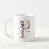 Monogram Initiaal Modern Letter P Boho gepersonali Koffiemok (Links)