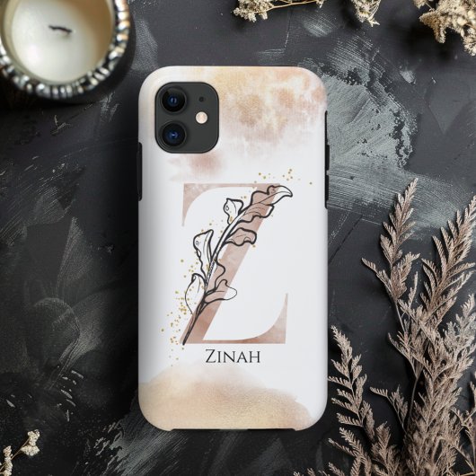 Monogram Initiaal Modern Letter Z Boho gepersonali Case-Mate iPhone Case