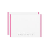 Monogram Initiaal Moderne Eenvoudige Sjabloon Roze (Voorkant / Achterkant in situ)