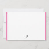 Monogram Initiaal Moderne Eenvoudige Sjabloon Roze (Achterkant)