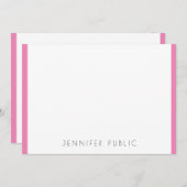 Monogram Initiaal Moderne Eenvoudige Sjabloon Roze (Voorkant / Achterkant)