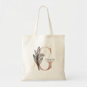 Monogram Initiaal Moderne Letter G Boho Persoonlij Tote Bag (Voorkant)