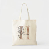 Monogram Initiaal Moderne Letter H Boho Gepersonal Tote Bag (Voorkant)
