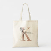 Monogram Initiaal Moderne Letter K Boho Gepersonal Tote Bag (Achterkant)