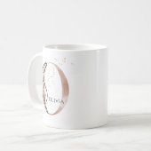 Monogram Initiaal Moderne Letter O Boho Persoonlij Koffiemok (Voorkant links)