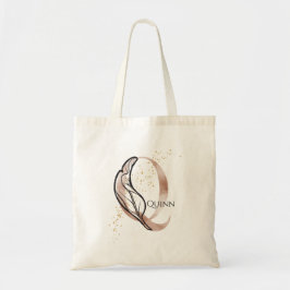 Monogram Initiaal Moderne Letter Q Boho Persoonlij Tote Bag