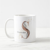 Monogram Initiaal Moderne Letter S Boho Gepersonal Koffiemok (Links)