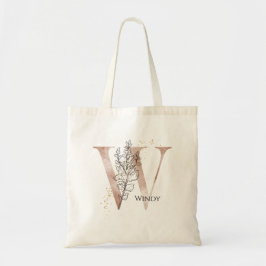 Monogram Initiaal Moderne Letter W Boho Gepersonal Tote Bag