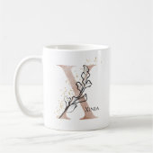 Monogram Initiaal Moderne Letter X Boho Gepersonal Koffiemok (Links)