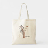 Monogram Initiaal Moderne Letter Y Boho Gepersonal Tote Bag (Achterkant)