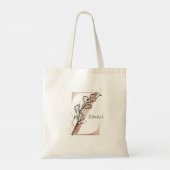 Monogram Initiaal Moderne Letter Z Boho Gepersonal Tote Bag (Achterkant)