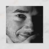 Monogram Initiaal Moderne Mannen oproepkaart Contactkaartje (Achterkant)