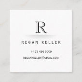 Monogram Initiaal Moderne Mannen oproepkaart Contactkaartje (Voorkant)