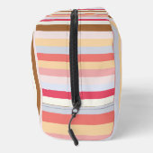 Monogram Initiaal Moderne pastel Snoep streep Toilettasje (Rechts)