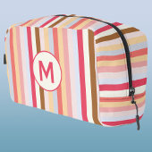 Monogram Initiaal Moderne pastel Snoep streep Toilettasje