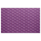 Monogram initiaal N paarse orchidee florale waterv Stof (Fat Quarter)