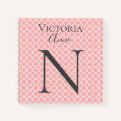 Monogram Initiaal Naam Abstract Notitieboek (Voorkant)