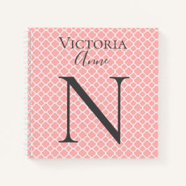 Monogram Initiaal Naam Abstract  Notitieboek