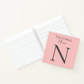Monogram Initiaal Naam Abstract  Notitieboek (Binnen)