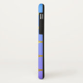 Monogram Initiaal naam Blauw Wit Gouden Folie Ombr Case-Mate iPhone Case (Achterkant/links)