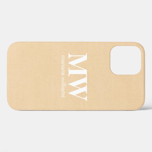 Monogram Initiaal Naam Case-Mate iPhone Case (Achterkant (horizontaal))