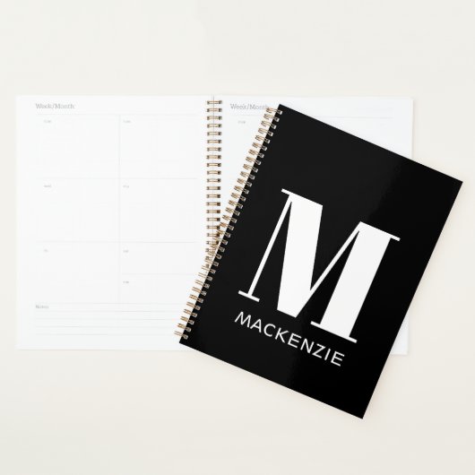 Monogram Initiaal Naam Eenvoudig aangepast Planner (Display)