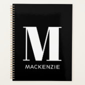 Monogram Initiaal Naam Eenvoudig aangepast Planner (Voorkant)